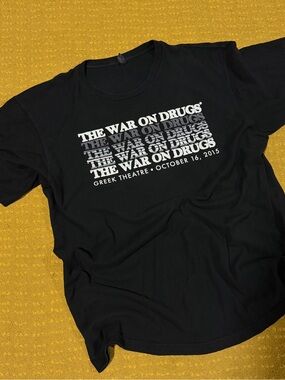 The War On Drugs Black Graphic Tee - Greek Theatre Tour